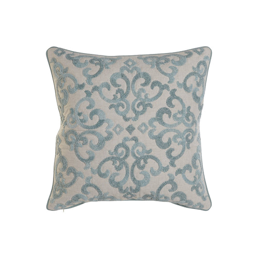 FUNDA COJIN ALGODON 50X1X50 BORDADO AZUL