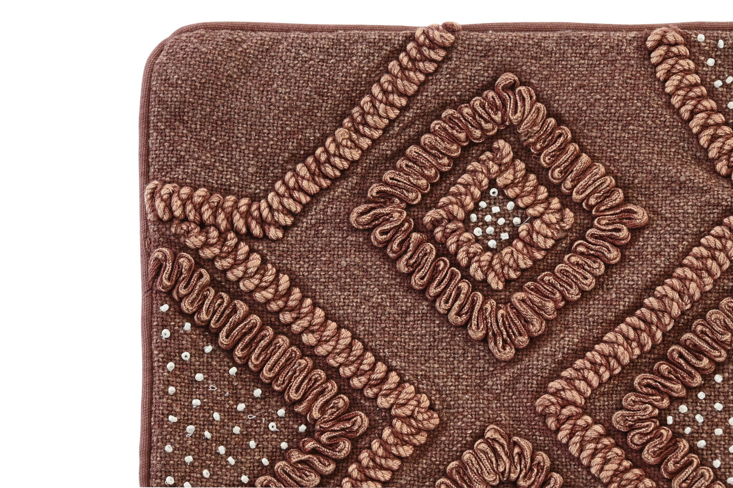 FUNDA COJIN ALGODON 50X1X50 ROMBOS MARRON