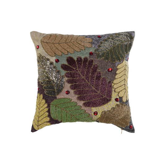 FUNDA COJIN ALGODON 50X1X50 HOJAS MULTICOLOR