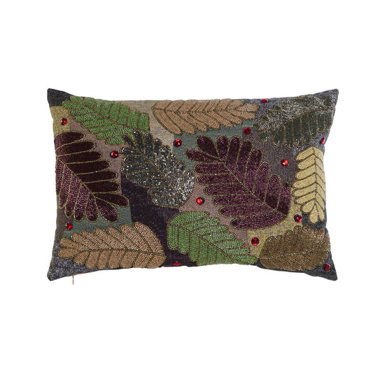 FUNDA COJIN ALGODON 60X1X40 HOJAS MULTICOLOR