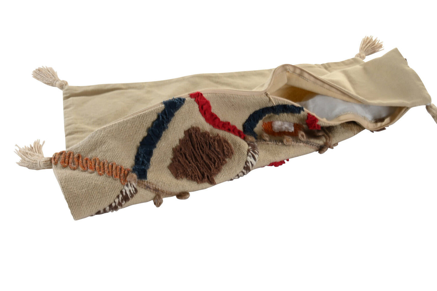 FUNDA COJIN ALGODON 60X1X40 FLECOS MULTICOLOR