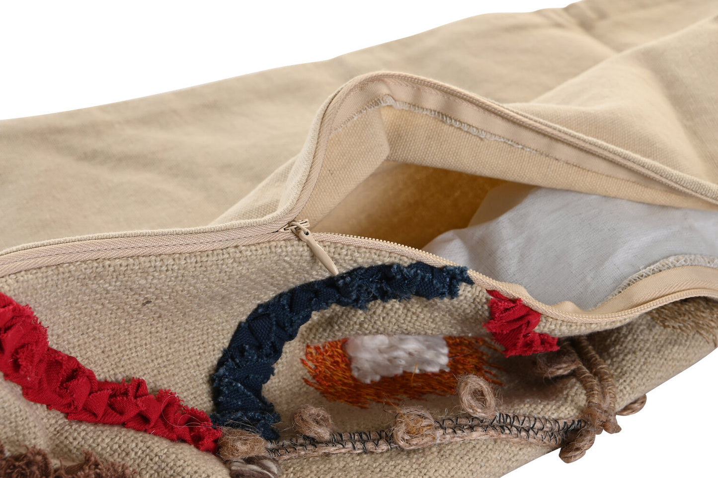 FUNDA COJIN ALGODON 60X1X40 FLECOS MULTICOLOR