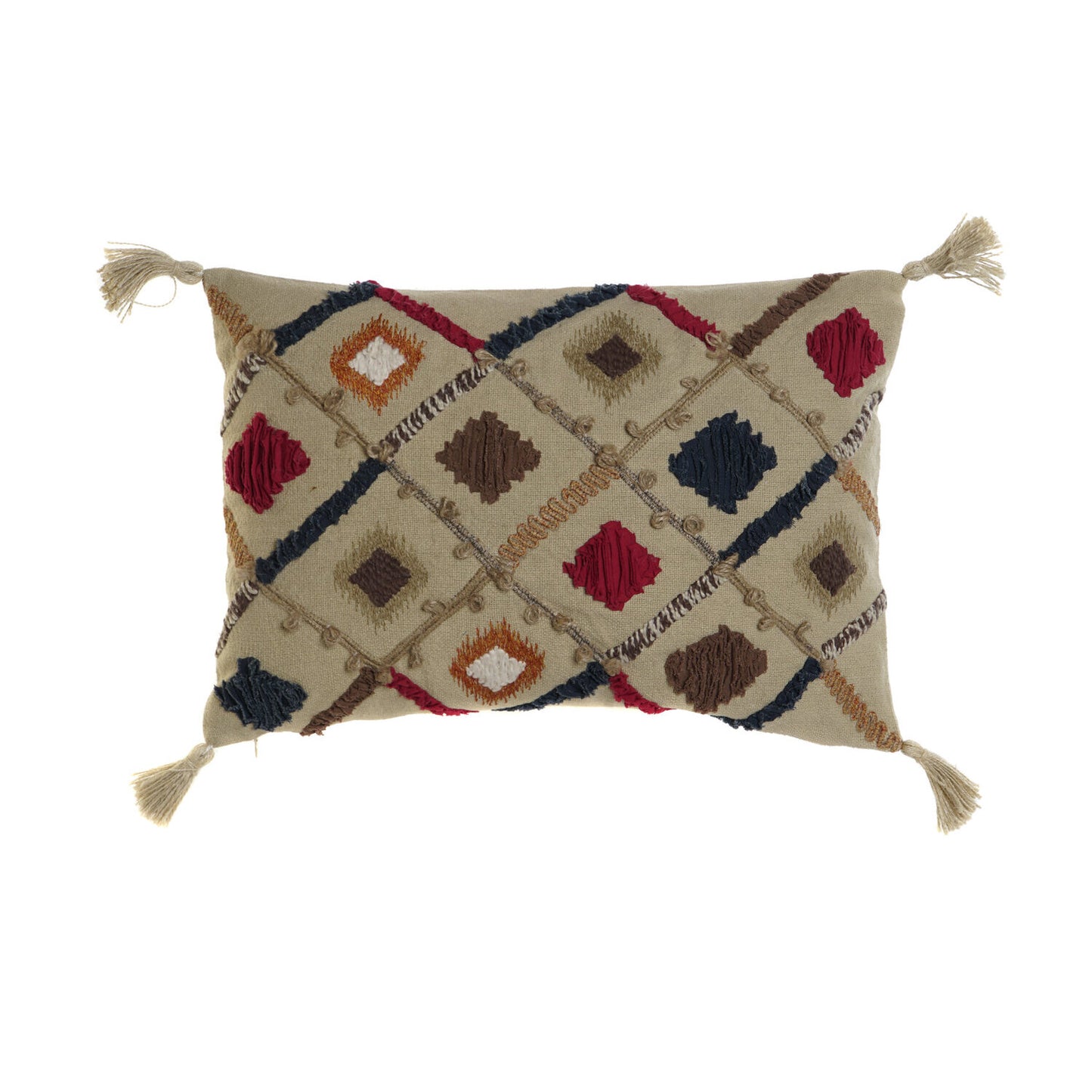 FUNDA COJIN ALGODON 60X1X40 FLECOS MULTICOLOR