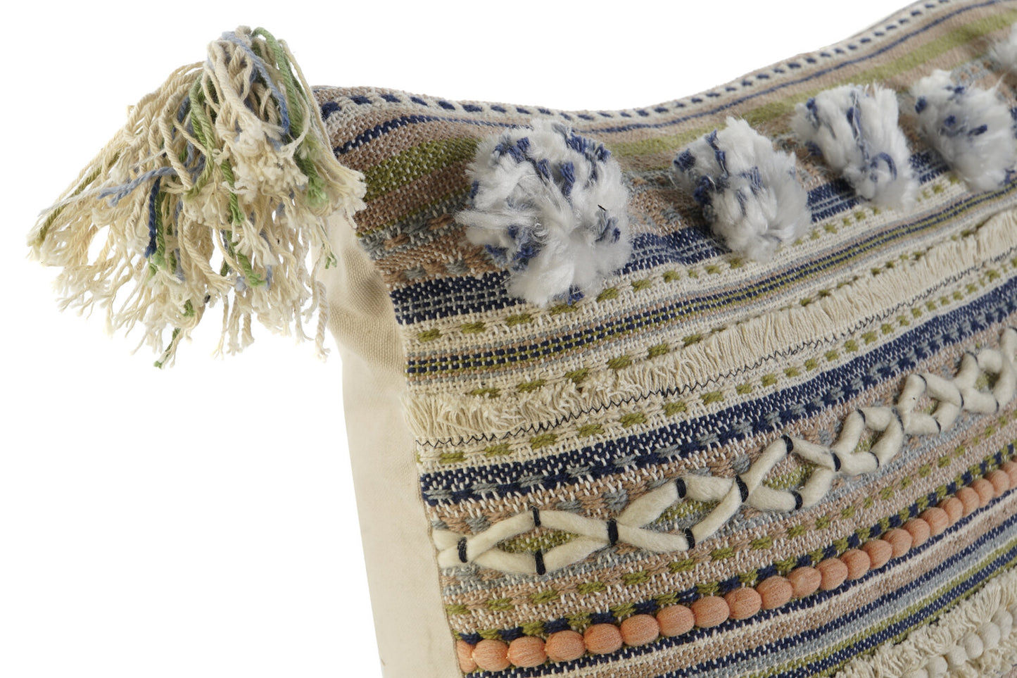 FUNDA COJIN ALGODON 60X1X40 FLECOS MULTICOLOR