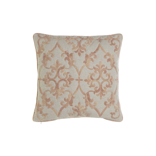 FUNDA COJIN ALGODON 50X1X50 BORDADO BEIGE