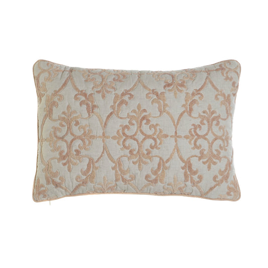 FUNDA COJIN ALGODON 60X1X40 BORDADO BEIGE