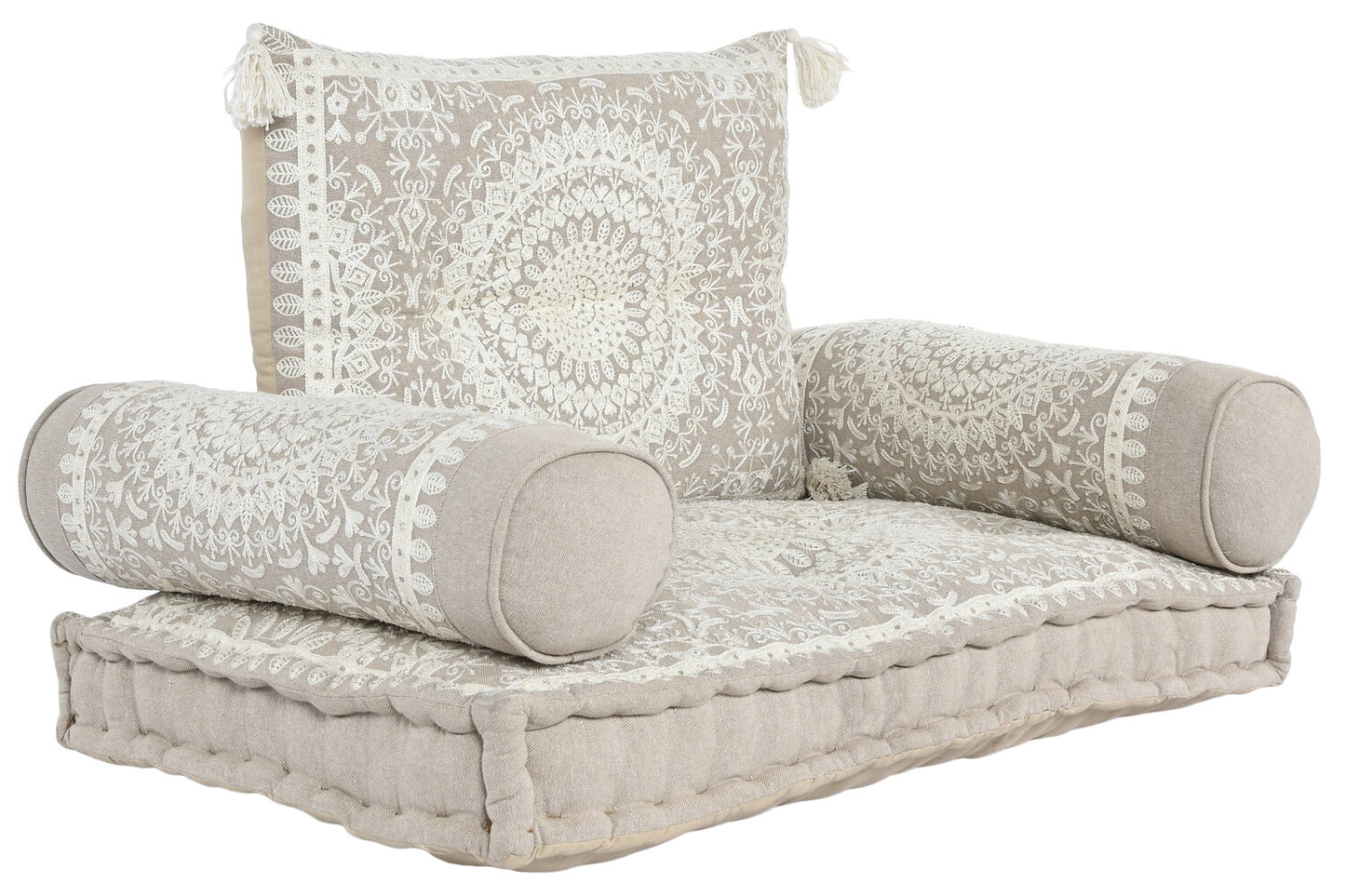 SILLON SET 4 ALGODON 90X56X55 DOBLE BEIGE
