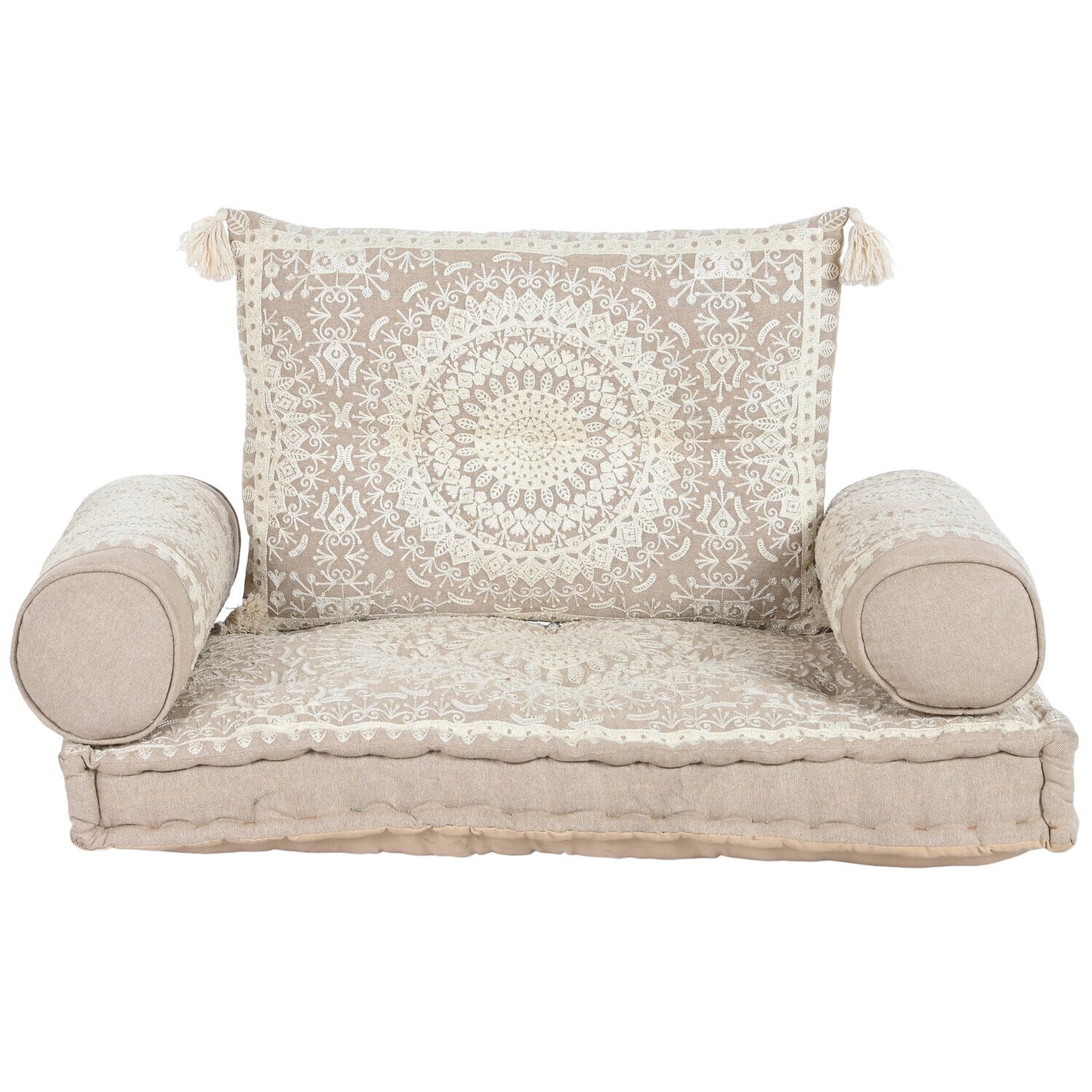 SILLON SET 4 ALGODON 90X56X55 DOBLE BEIGE