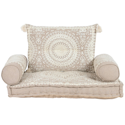 SILLON SET 4 ALGODON 90X56X55 DOBLE BEIGE