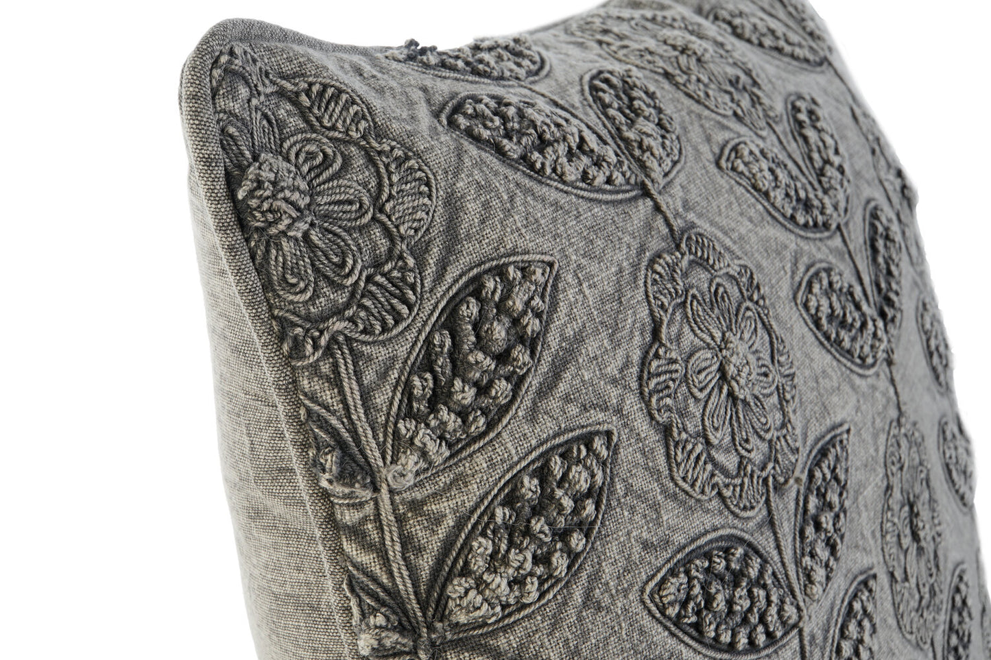 COJIN ALGODON 50X15X50 560 GR: BORDADO GRIS CLARO