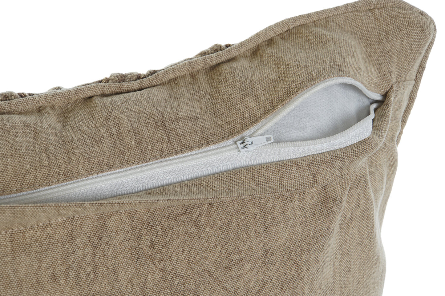 COJIN ALGODON 50X15X50 560GR: BORDADO BEIGE