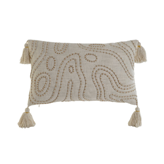 COJIN ALGODON 50X15X30 380 GR: BORDADO CRUDO