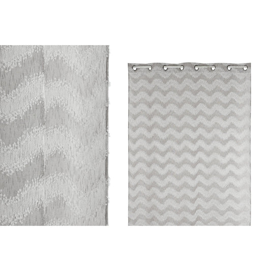 CORTINA POLIESTER 140X260X260 BORDADA BEIGE