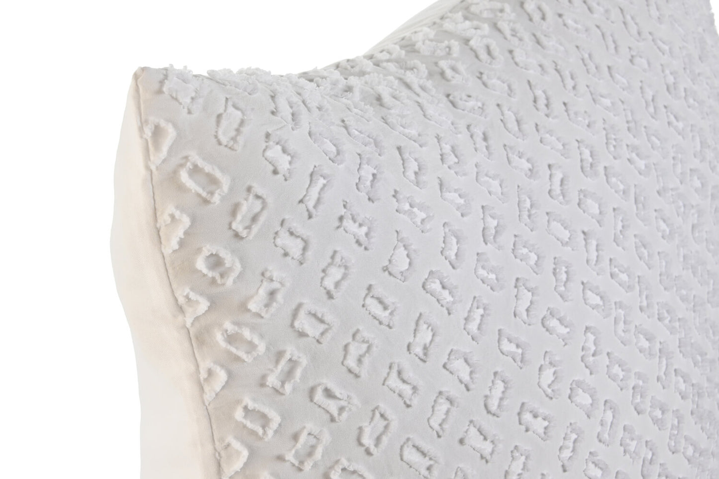 COJIN POLIESTER 45X45X45 420 GR. BORDADO BLANCO