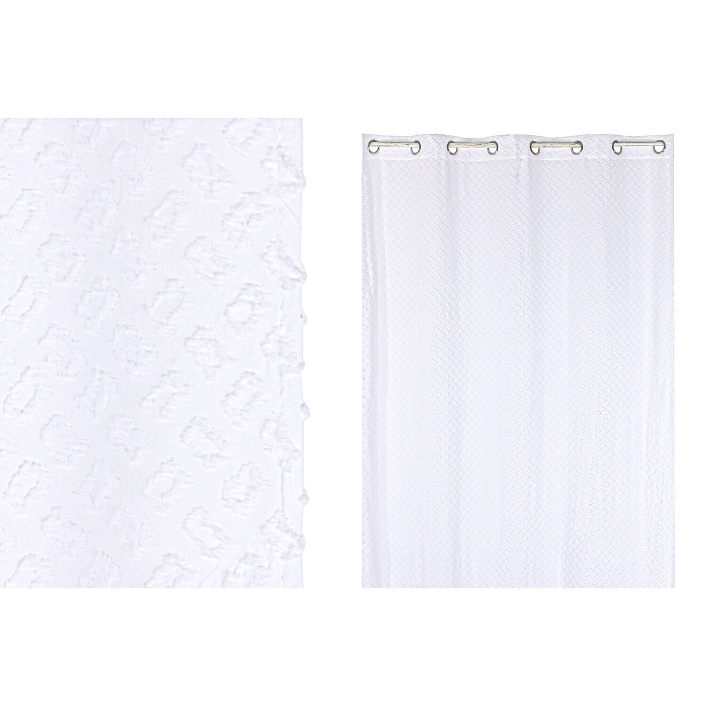 CORTINA POLIESTER 140X260X260 BORDADO BLANCO