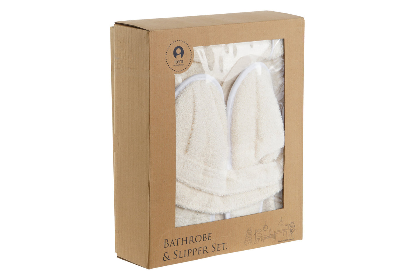 ALBORNOZ SET 2 ALGODON 68X1X123 400GSM MUJER CREMA