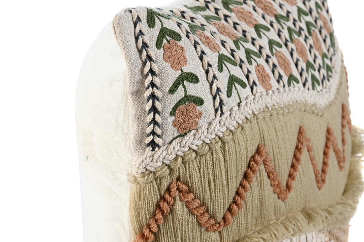 COJIN ALGODON 45X45 604 GR: BORDADO A MANO