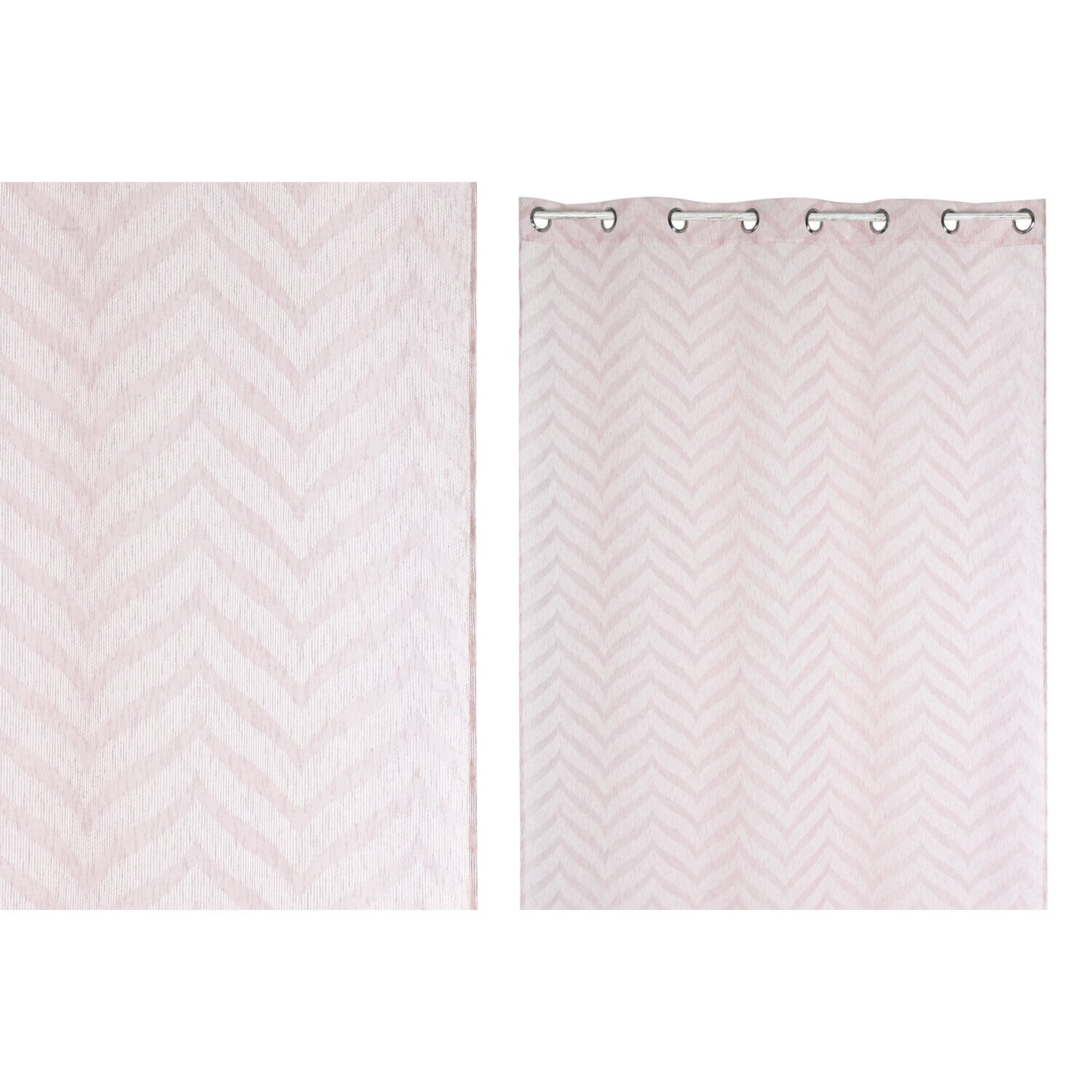 CORTINA POLIESTER 140X260 8 ANILLAS ROSA PALO