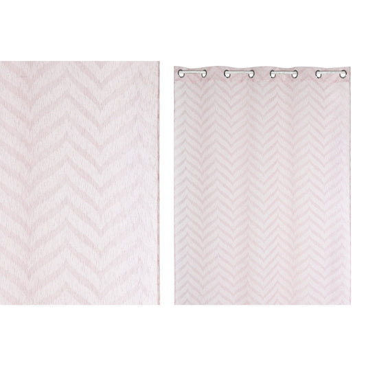 CORTINA POLIESTER 140X260 8 ANILLAS ROSA PALO