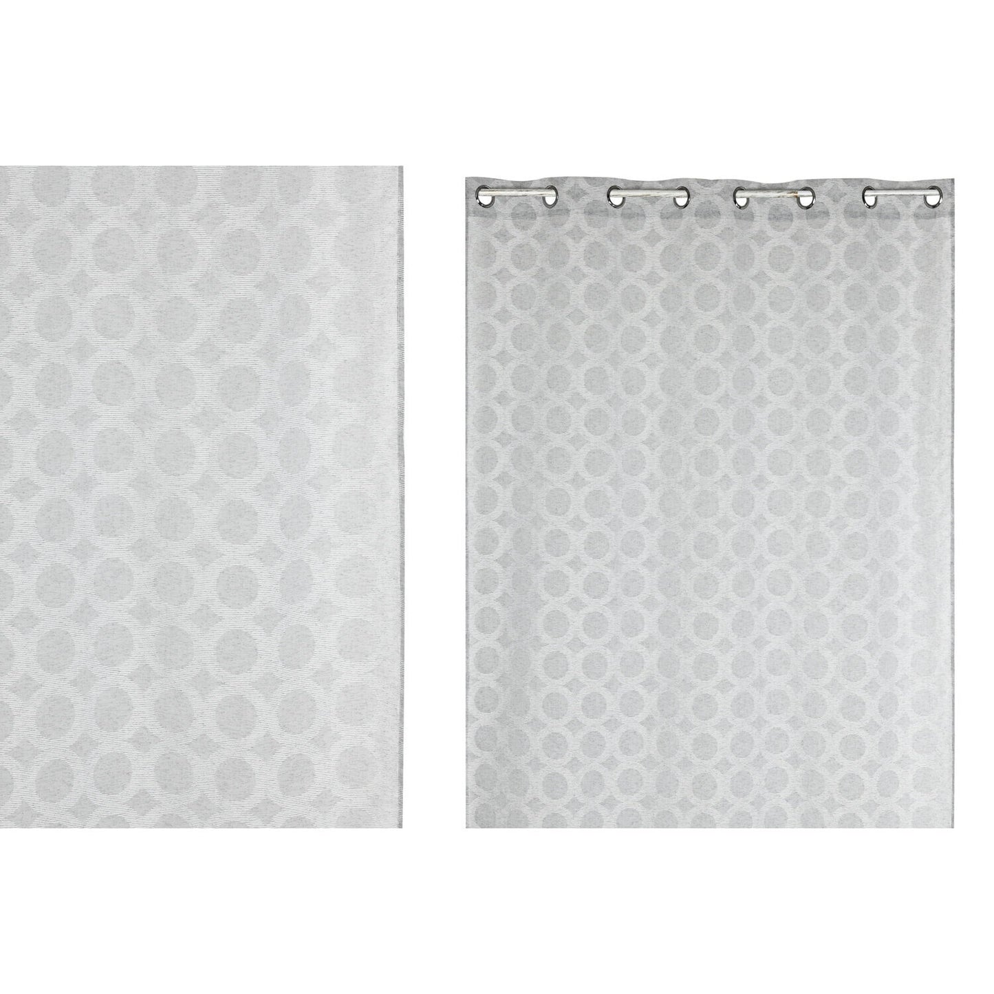 CORTINA POLIESTER 140X260 8 ANILLAS GRIS CLARO