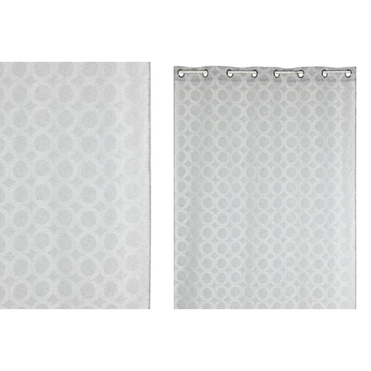 CORTINA POLIESTER 140X260 8 ANILLAS GRIS CLARO