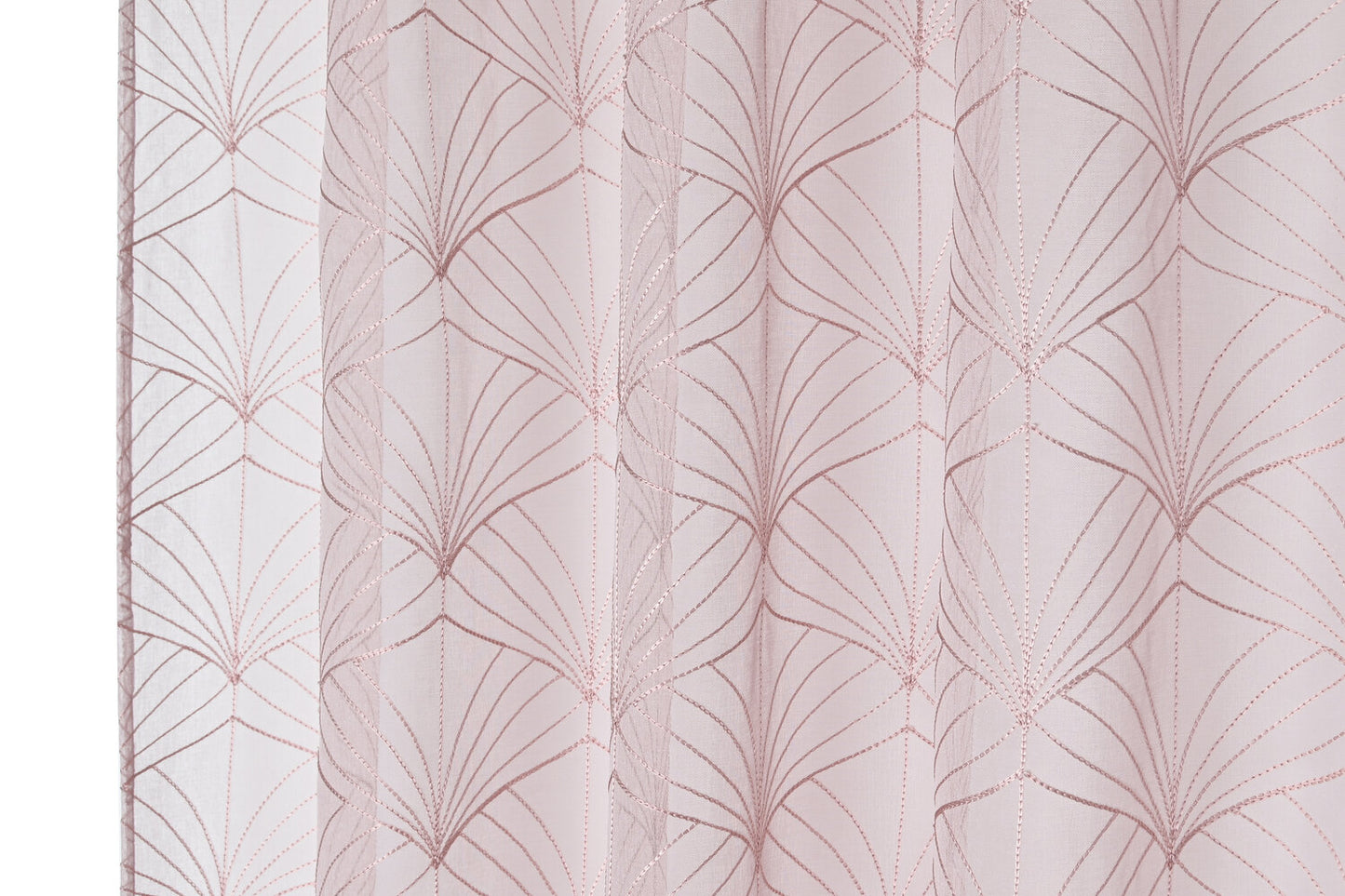 CORTINA POLIESTER 140X260 8 ANILLAS ROSA PALO