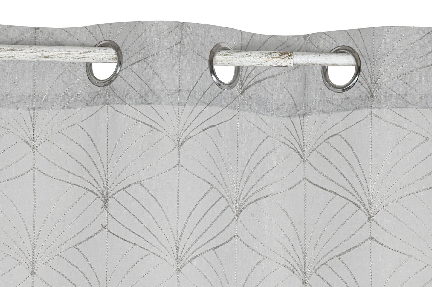 CORTINA POLIESTER 140X260 8 ANILLAS GRIS CLARO
