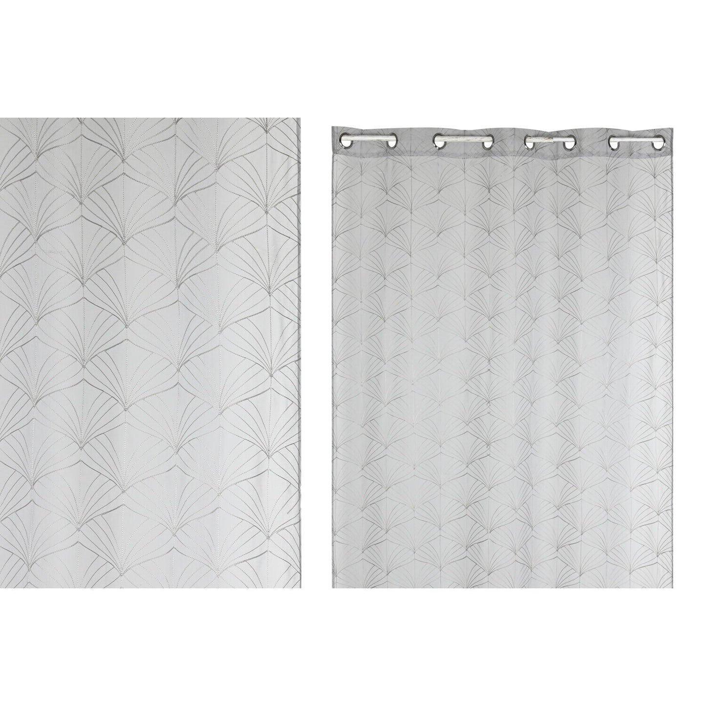 CORTINA POLIESTER 140X260 8 ANILLAS GRIS CLARO