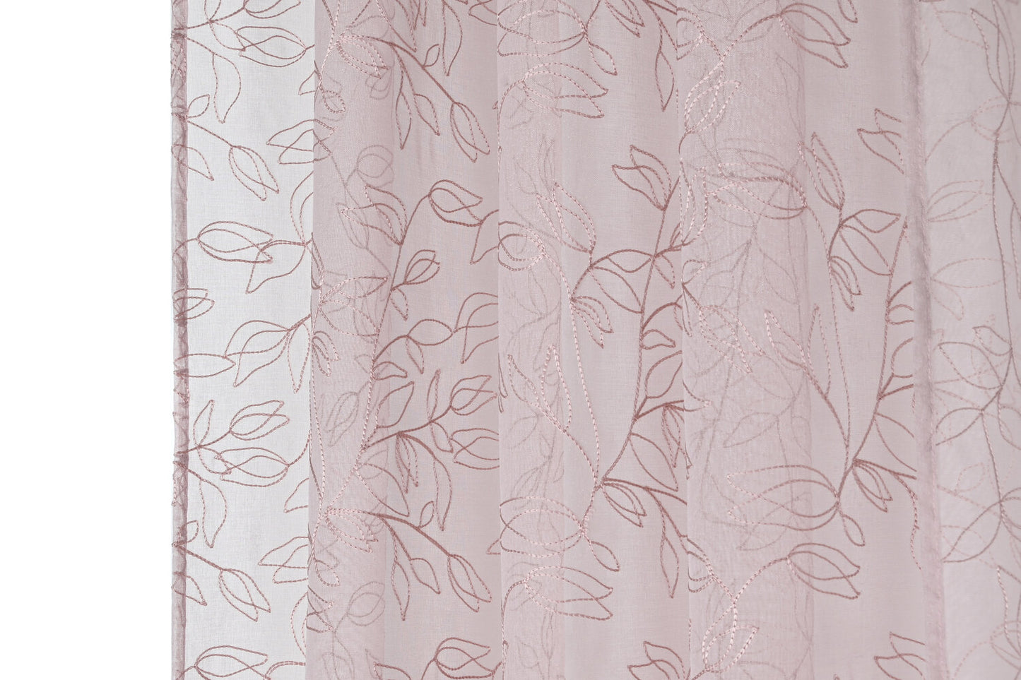 CORTINA POLIESTER 140X260 8 ANILLAS ROSA PALO