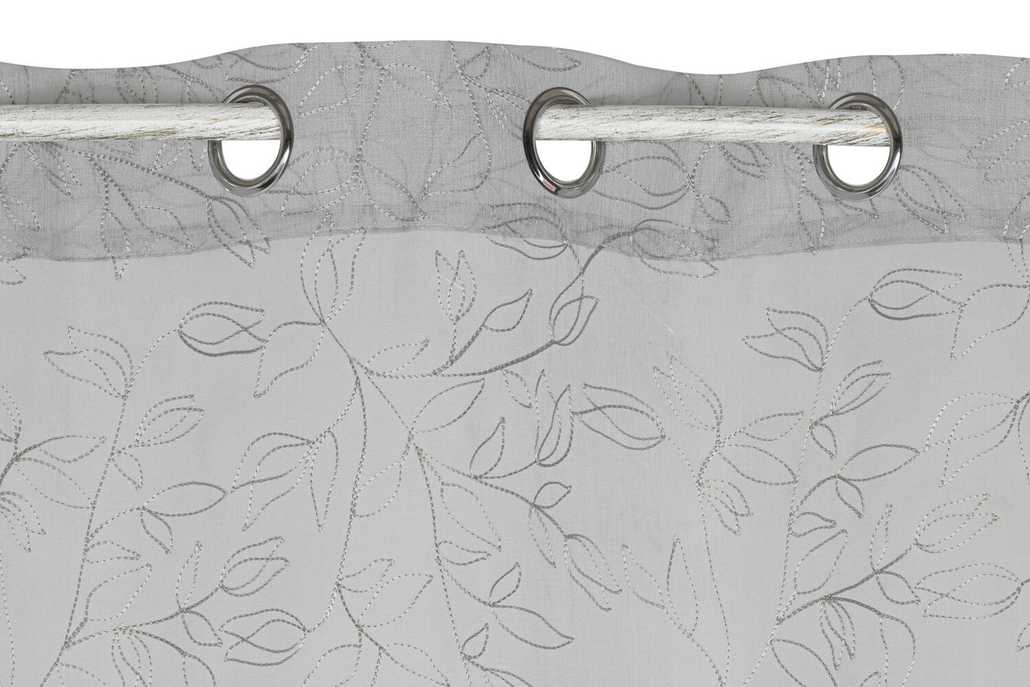 CORTINA POLIESTER 140X260 8 ANILLAS GRIS CLARO