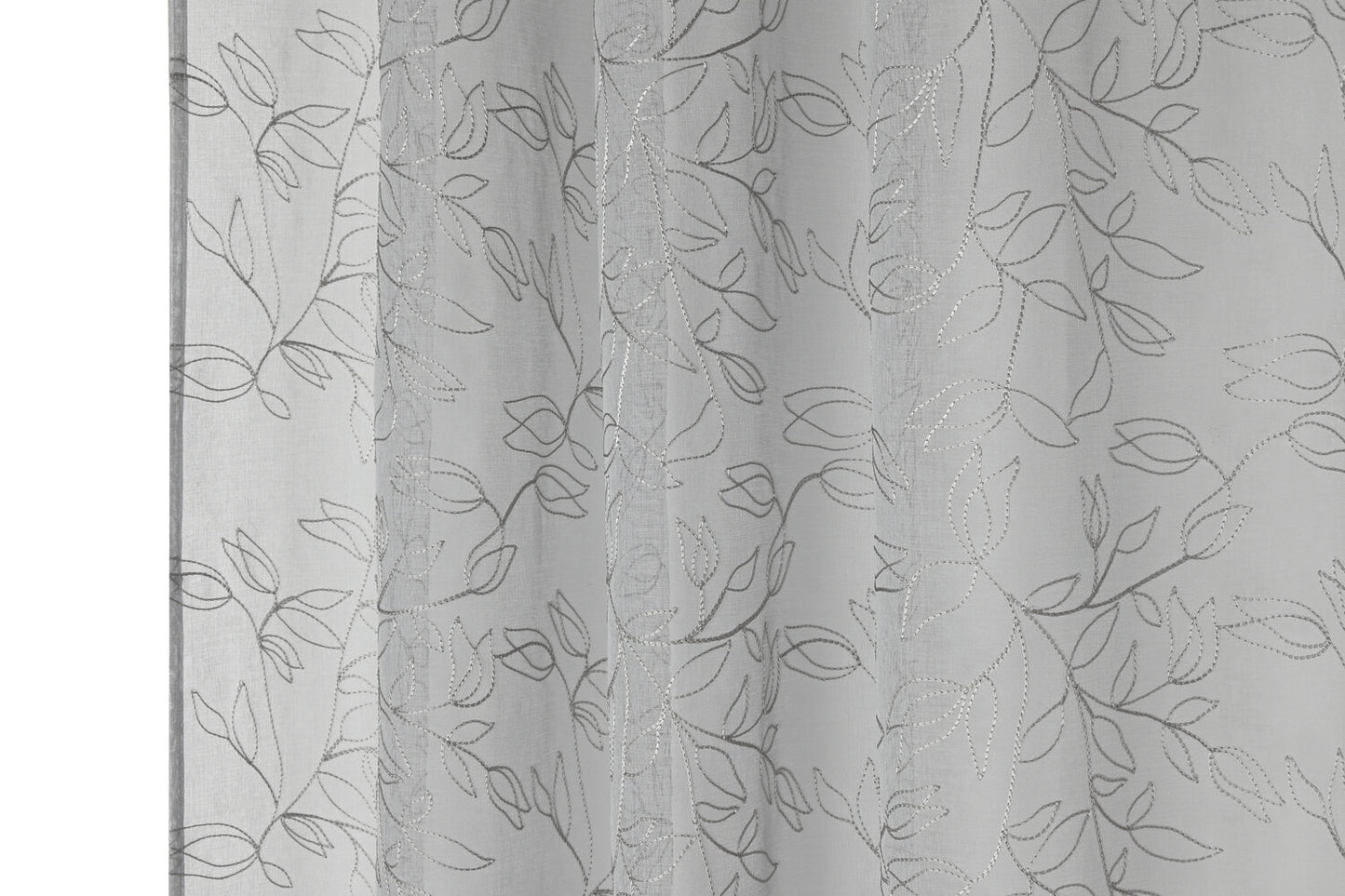 CORTINA POLIESTER 140X260 8 ANILLAS GRIS CLARO