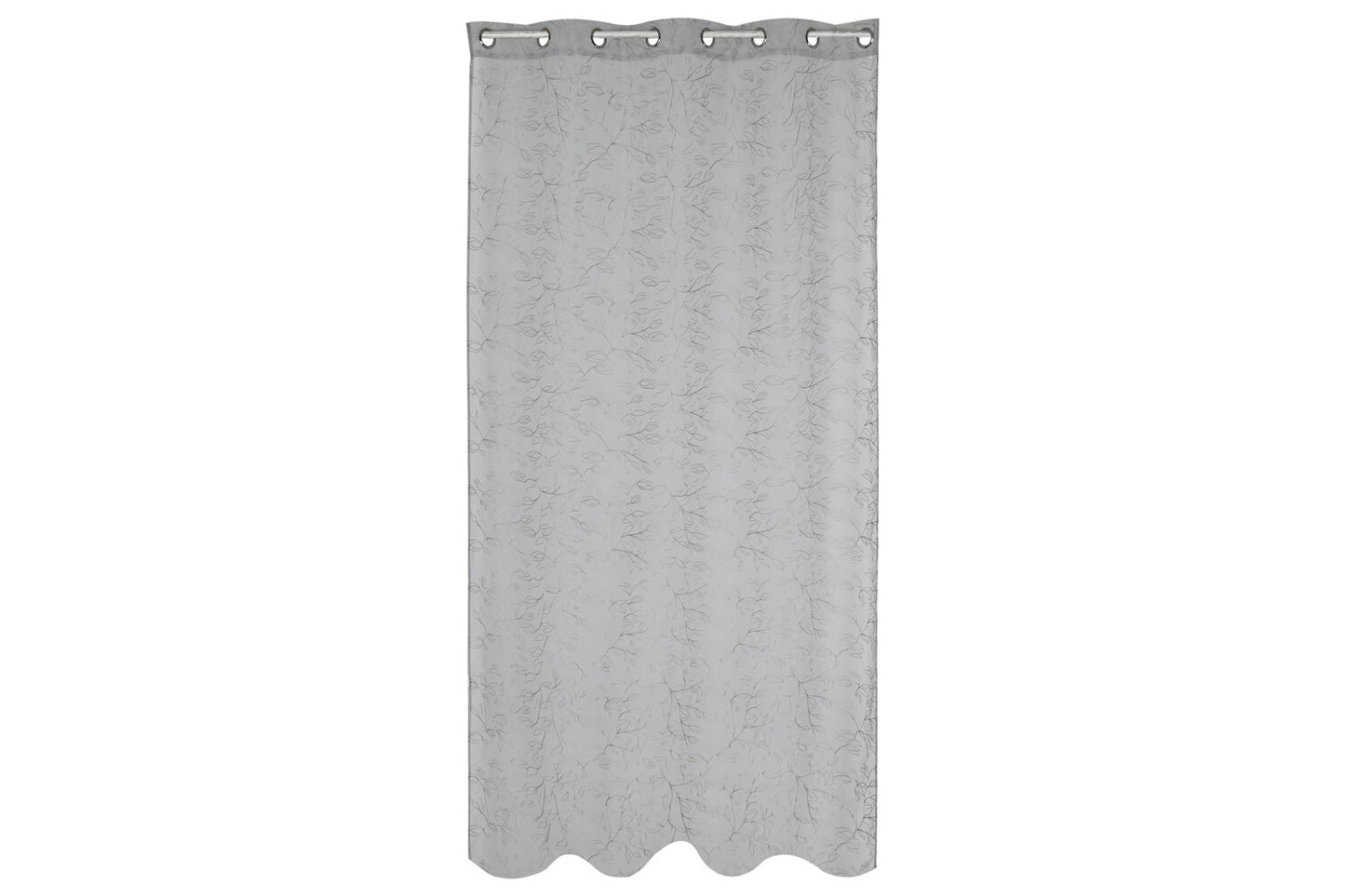 CORTINA POLIESTER 140X260 8 ANILLAS GRIS CLARO