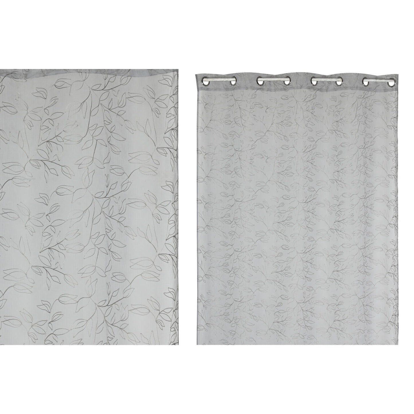 CORTINA POLIESTER 140X260 8 ANILLAS GRIS CLARO