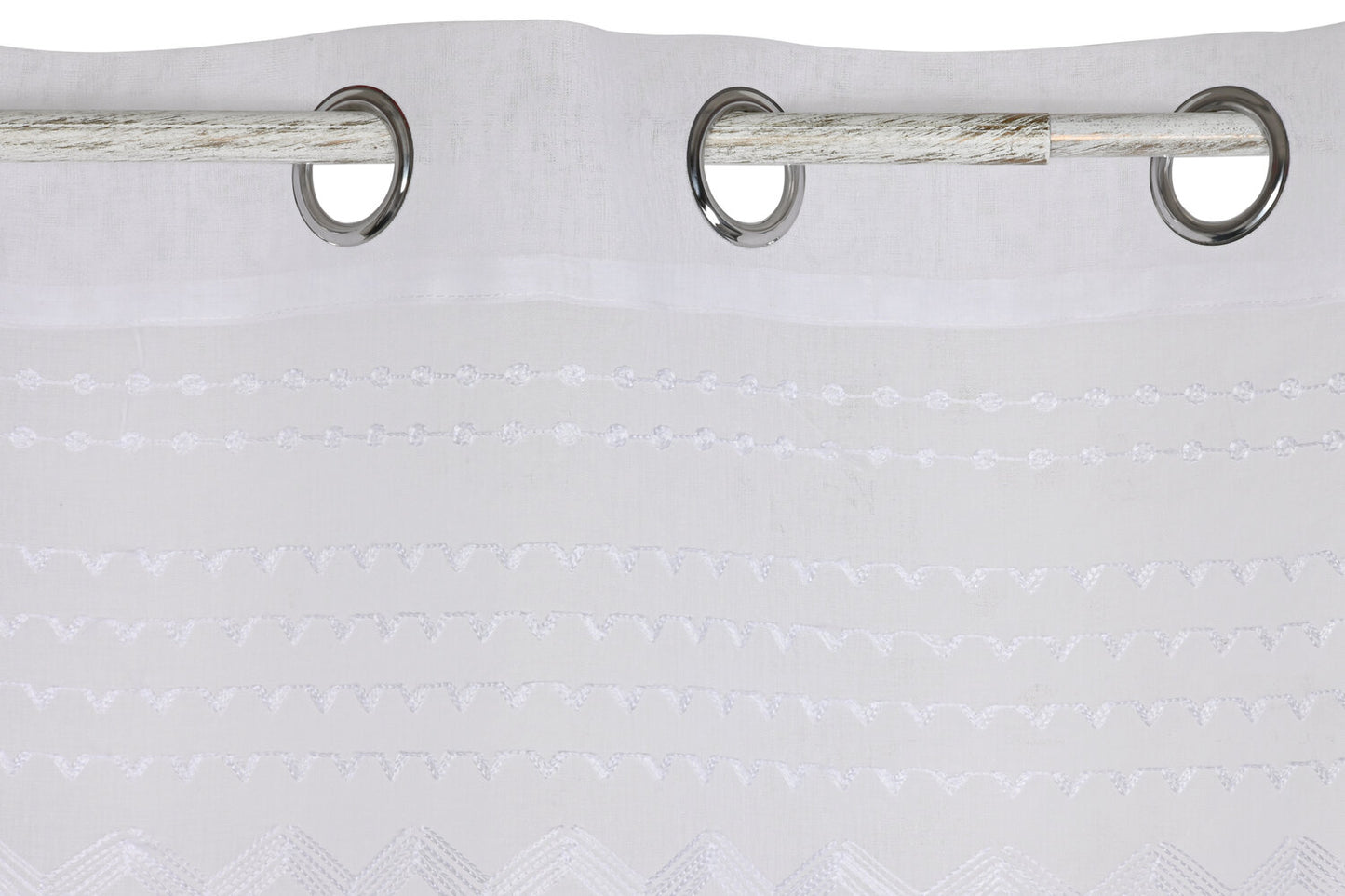 CORTINA POLIESTER 140X260 8 ANILLAS BLANCO