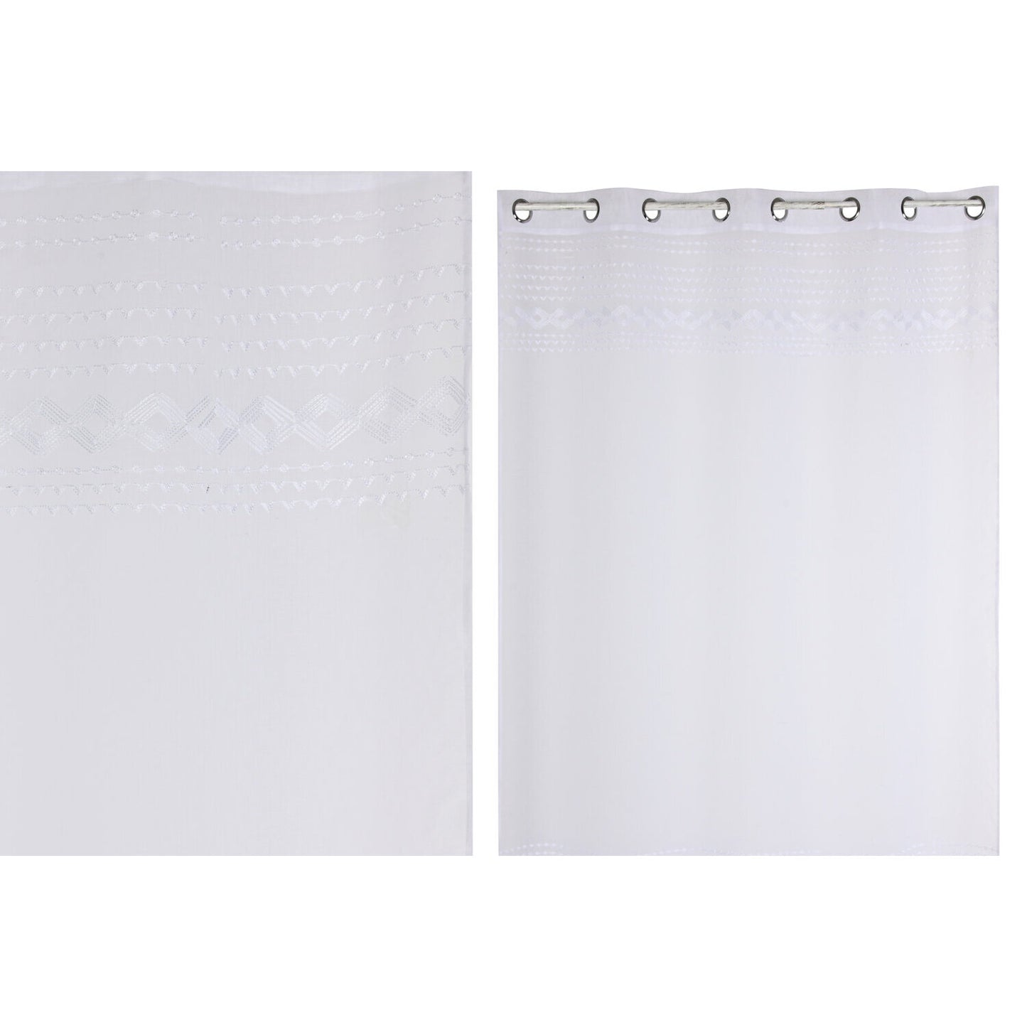 CORTINA POLIESTER 140X260 8 ANILLAS BLANCO