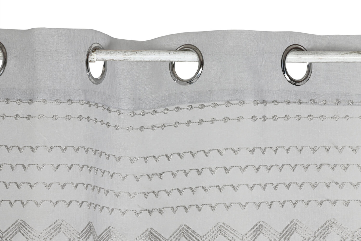 CORTINA POLIESTER 140X260 8 ANILLAS GRIS CLARO