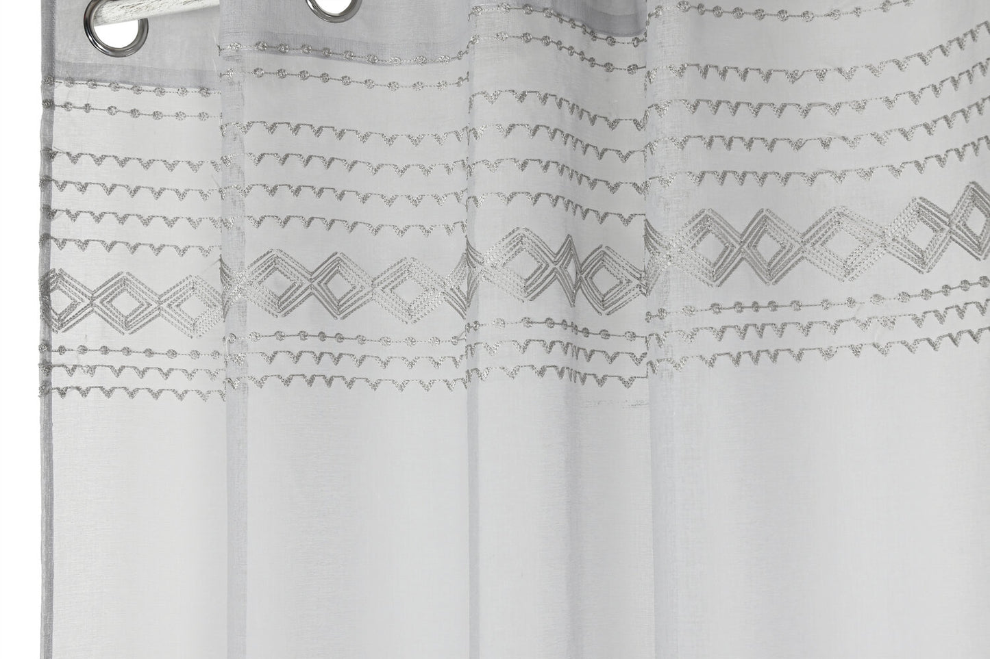 CORTINA POLIESTER 140X260 8 ANILLAS GRIS CLARO