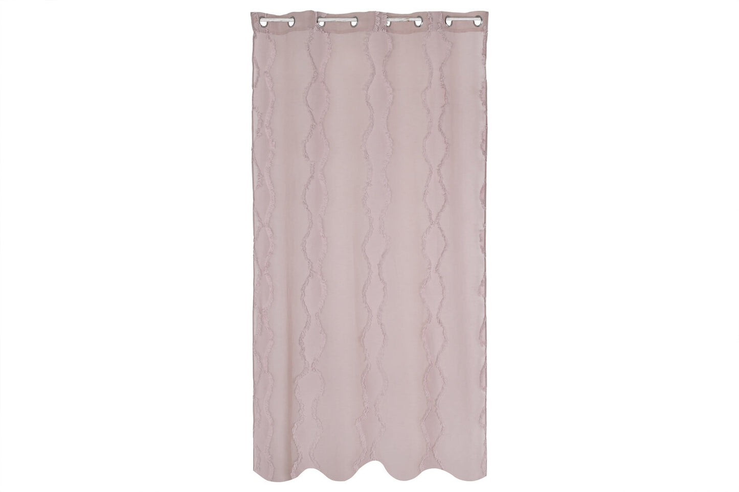 CORTINA POLIESTER 140X260 8 ANILLAS ROSA PALO