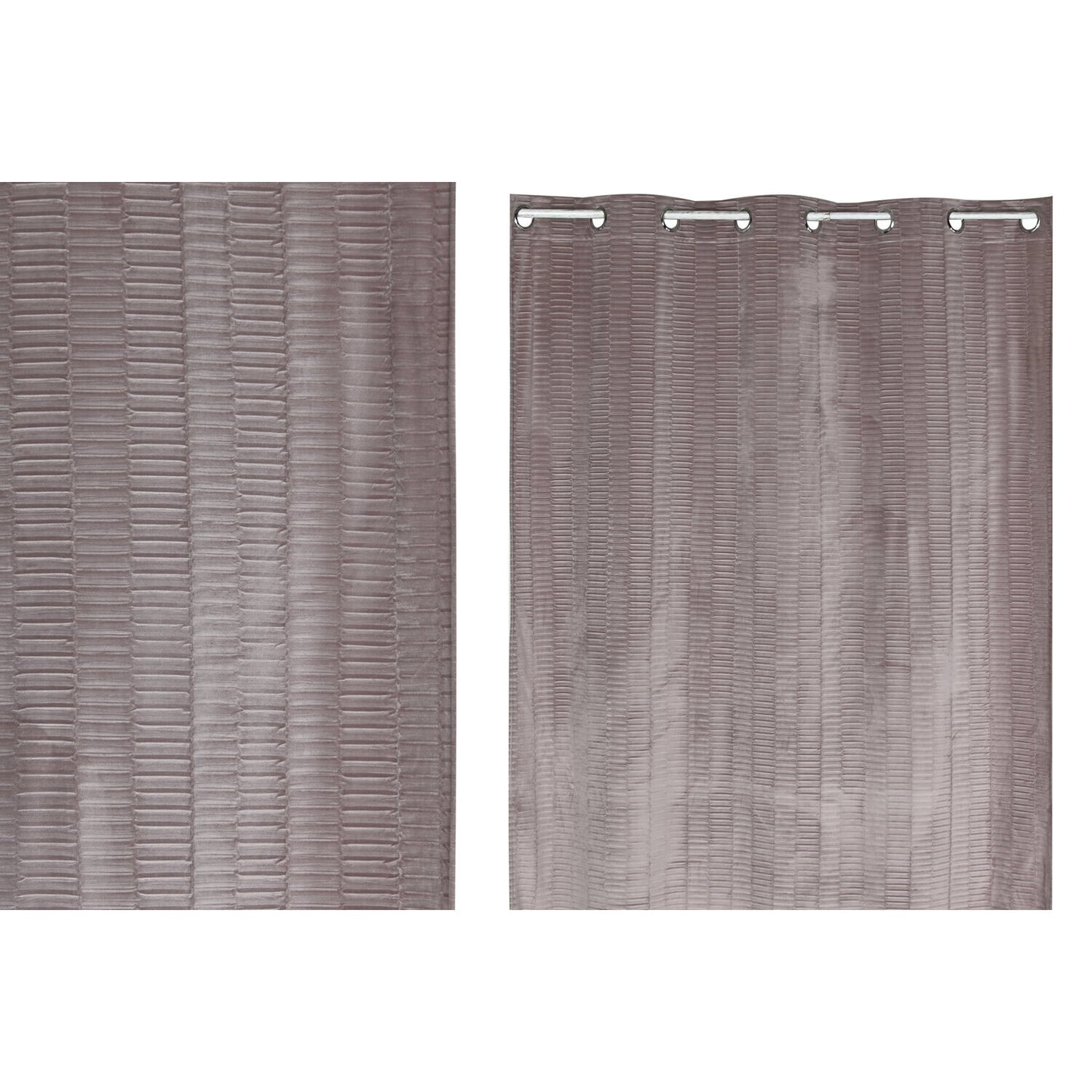 CORTINA POLIESTER 140X260 8 ANILLAS ROSA PALO