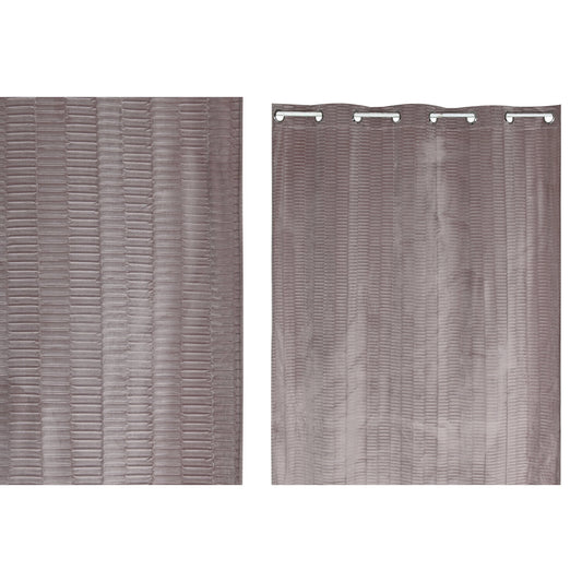 CORTINA POLIESTER 140X260 8 ANILLAS ROSA PALO