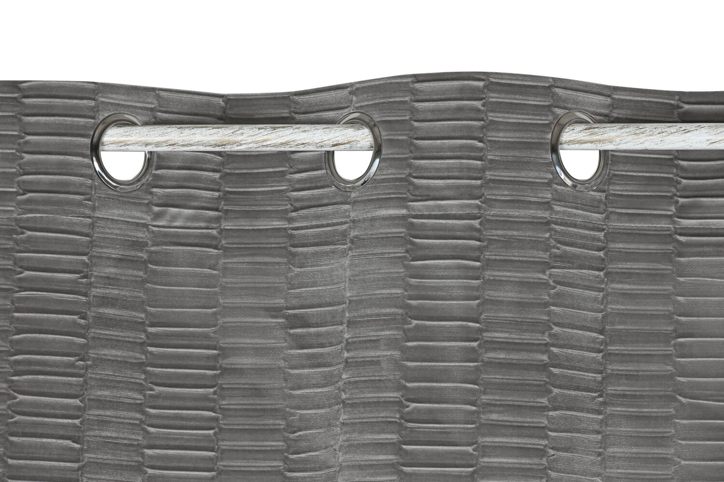 CORTINA POLIESTER 140X260 8 ANILLAS GRIS CLARO