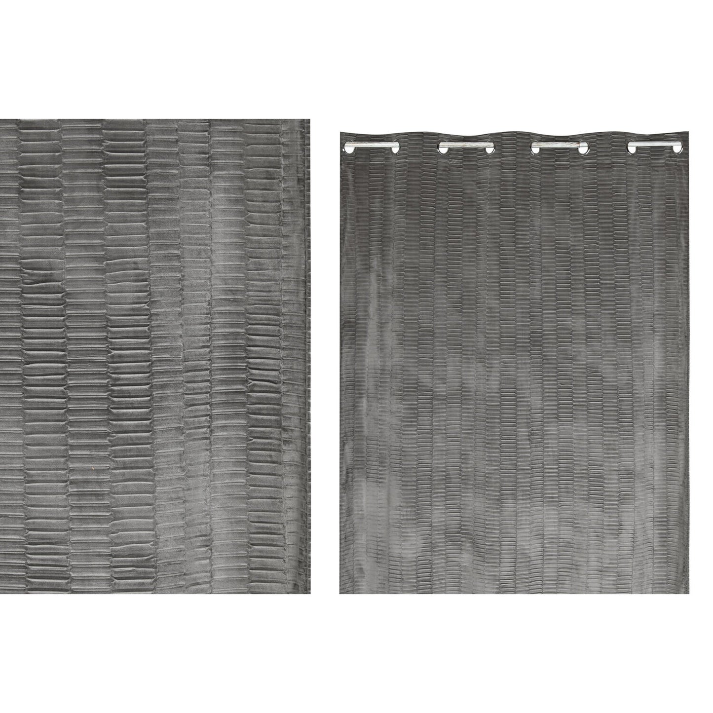 CORTINA POLIESTER 140X260 8 ANILLAS GRIS CLARO