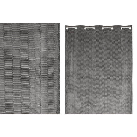 CORTINA POLIESTER 140X260 8 ANILLAS GRIS CLARO