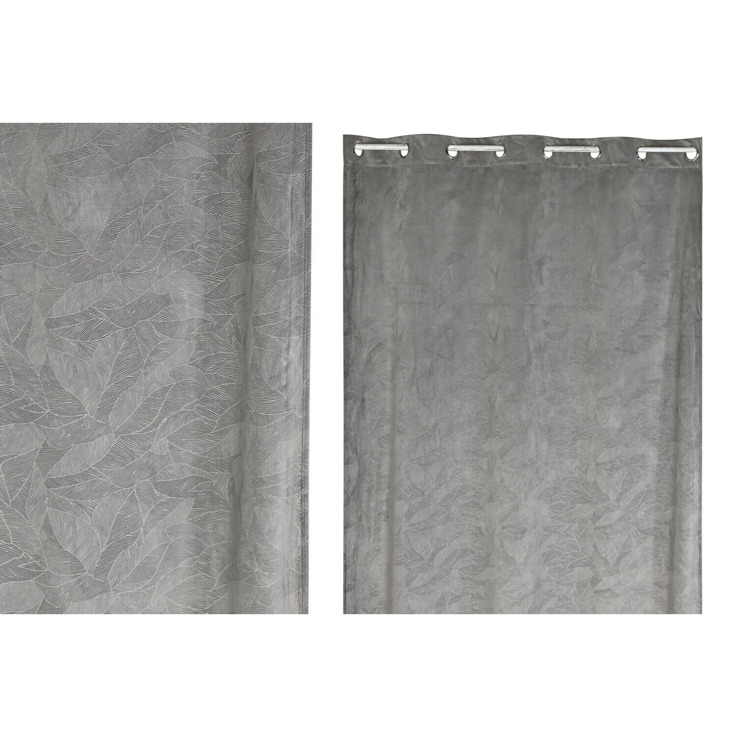 CORTINA POLIESTER 140X260 8 ANILLAS GRIS CLARO