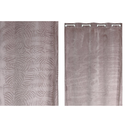 CORTINA POLIESTER 140X260 8 ANILLAS ROSA PALO