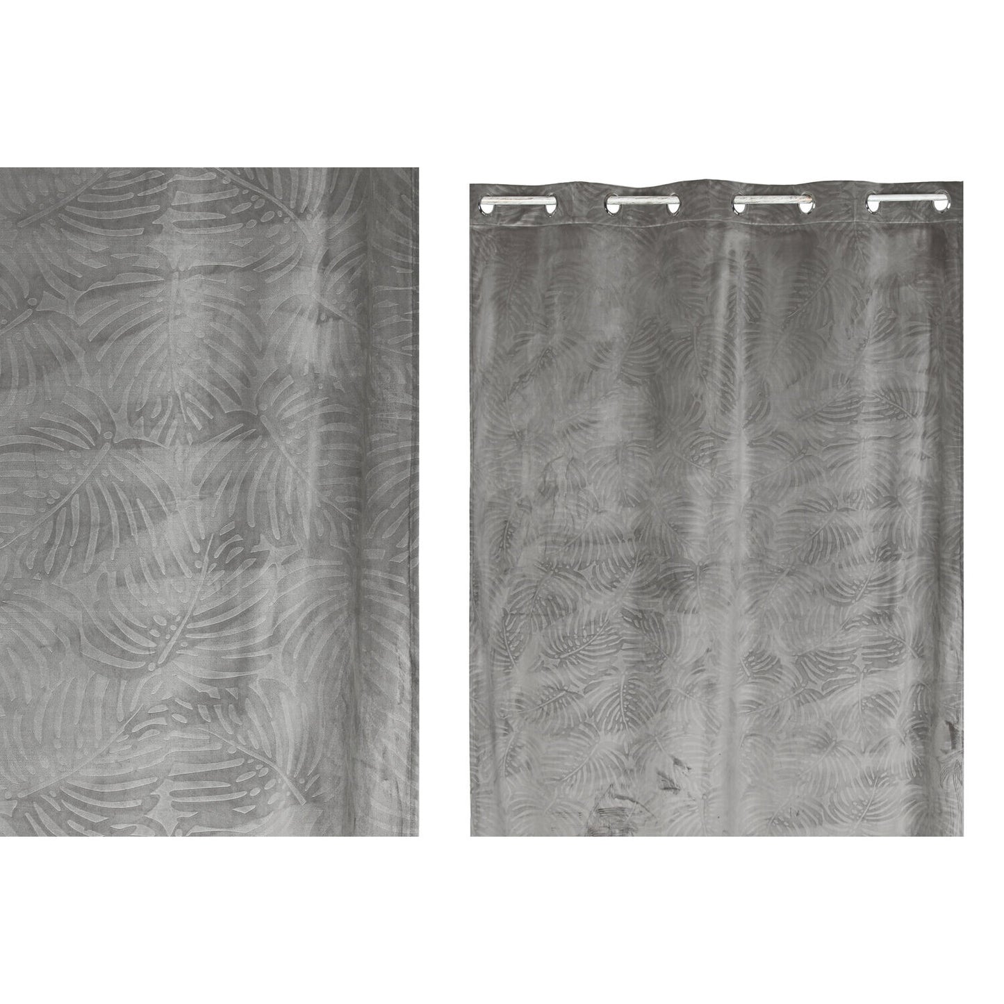 CORTINA POLIESTER 140X260 8 ANILLAS GRIS CLARO