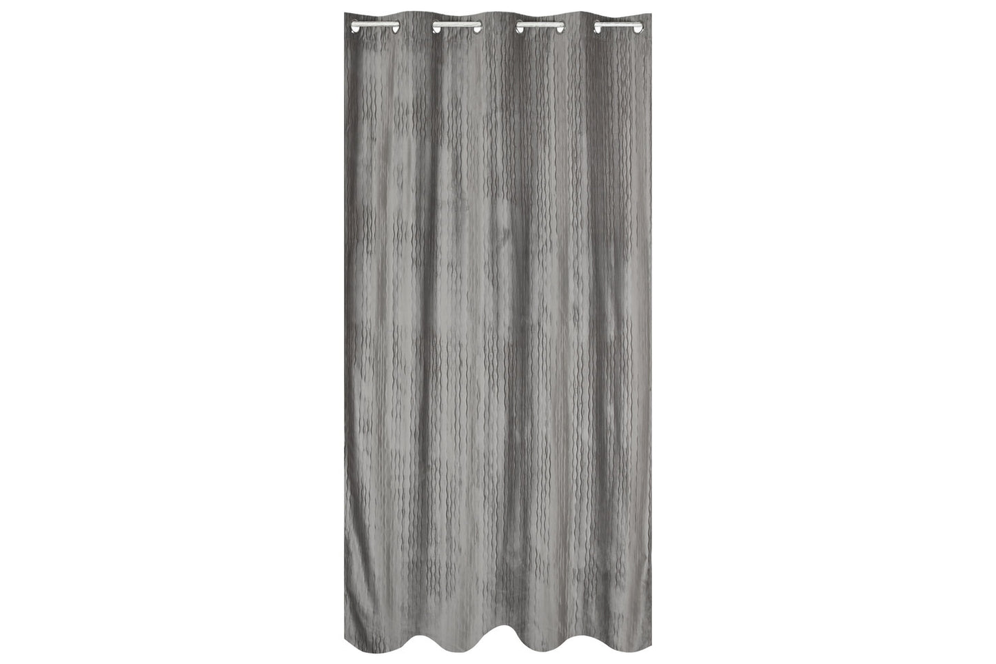 CORTINA POLIESTER 140X260 8 ANILLAS GRIS CLARO
