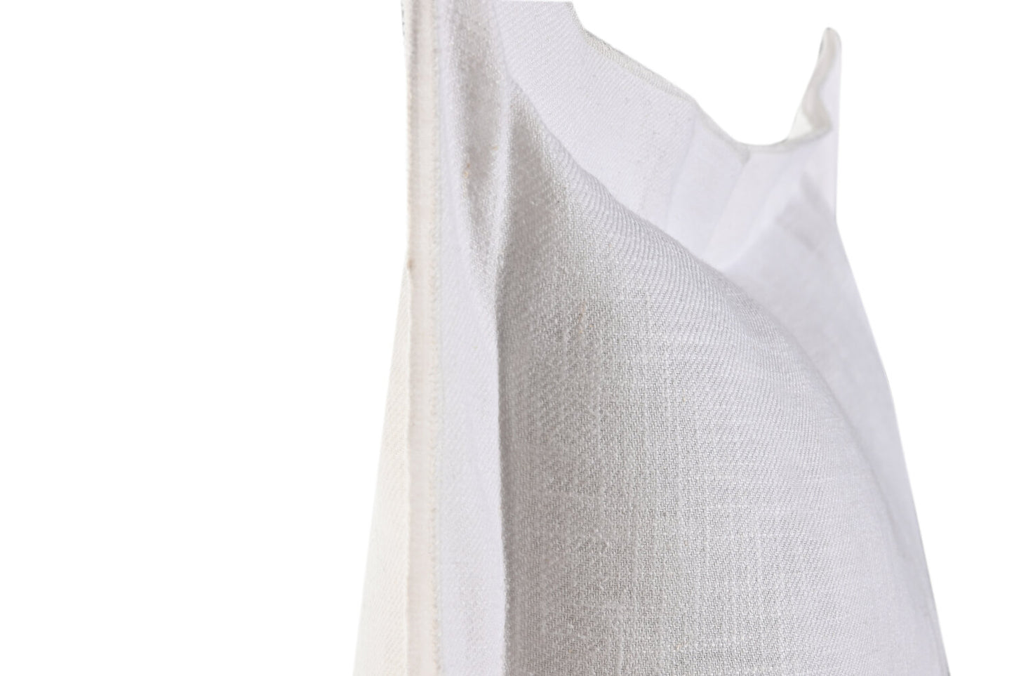 COJIN LINO 50X30 380 GR: CON FLECOS BLANCO ROTO