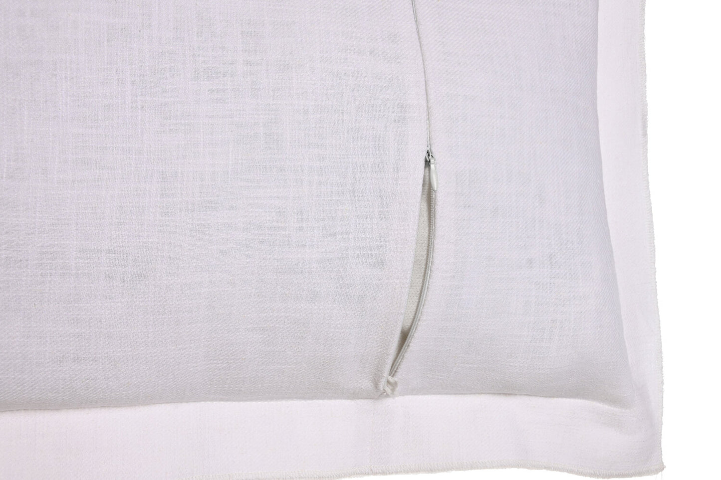 COJIN LINO 50X30 380 GR: CON FLECOS BLANCO ROTO