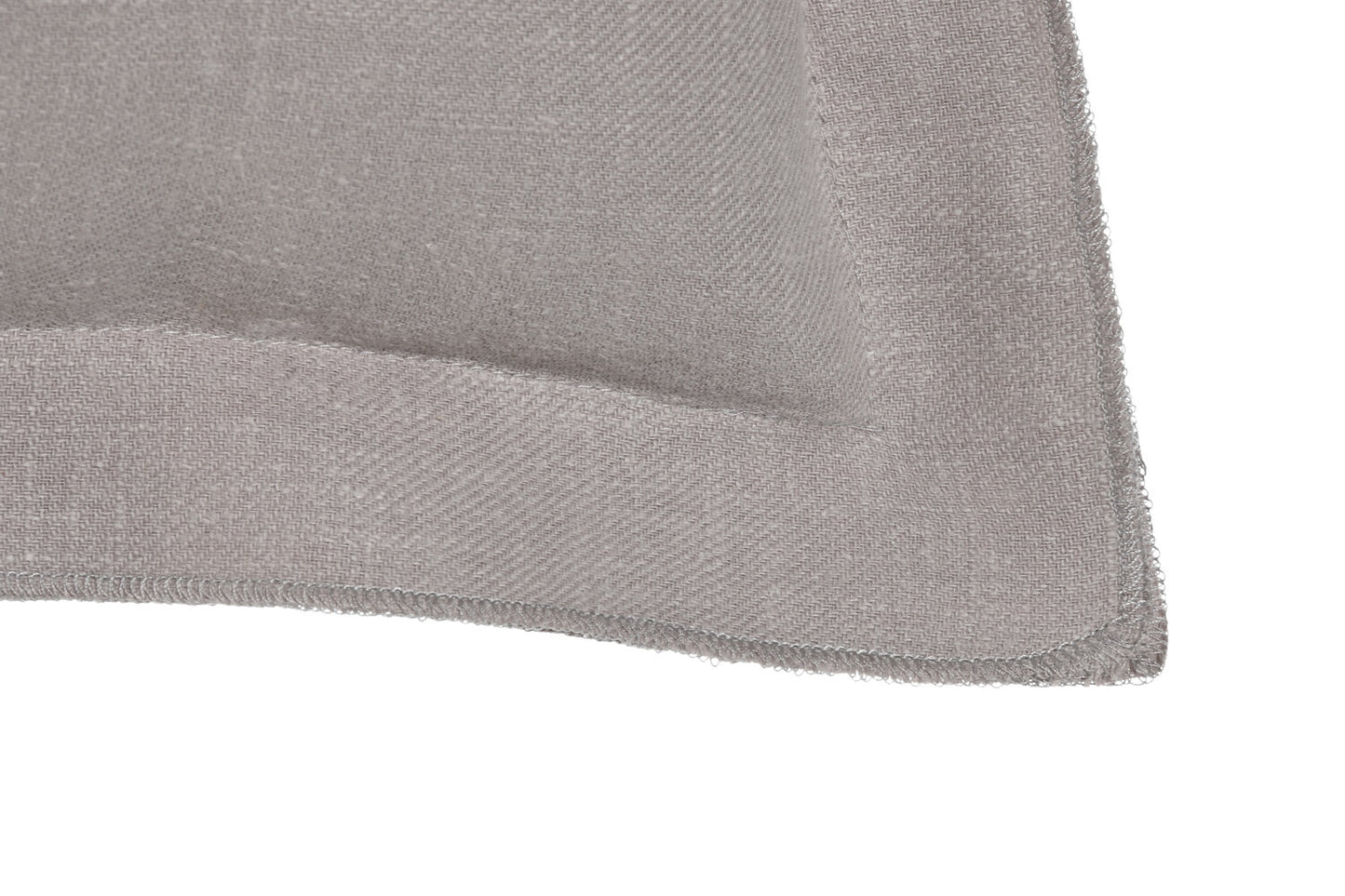 COJIN LINO 50X30 380 GR: CON FLECOS GRIS CLARO